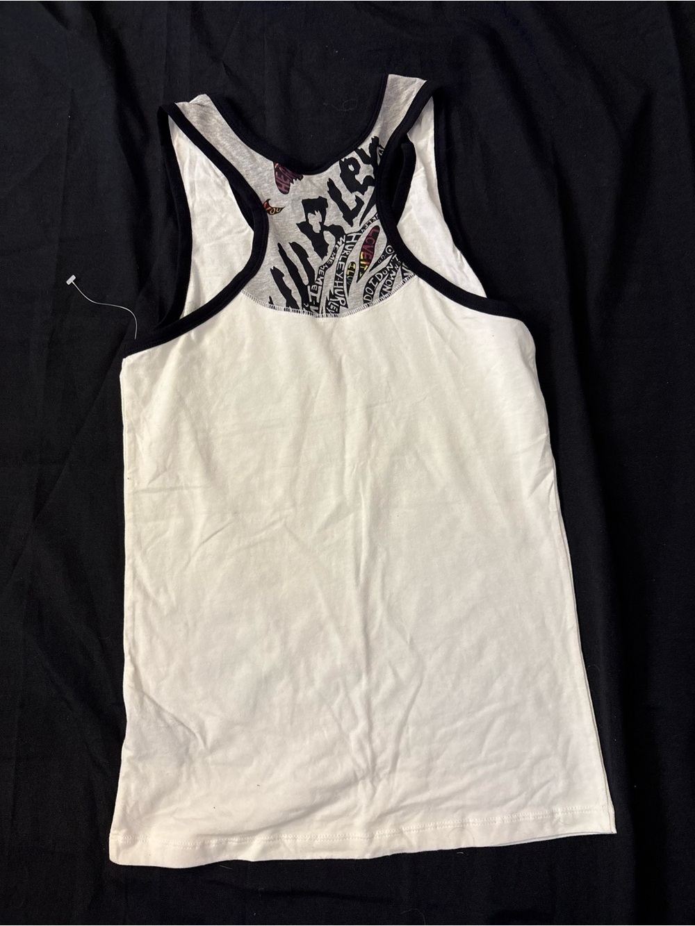 Hurley White Zebra Graphic Tank with Black Trim - Picture 7 of 7